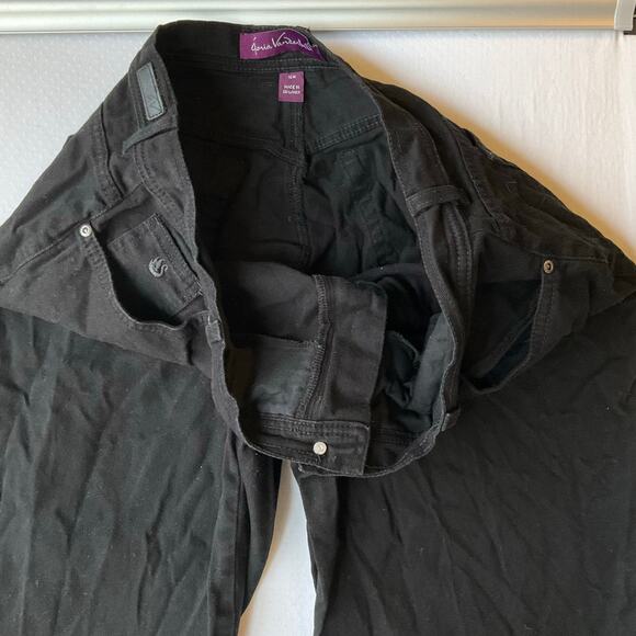 Gloria Vanderbilt Women Denim Straight Leg Jeans Size 16W, Black - Picture 10 of 12